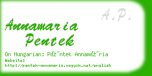 annamaria pentek business card